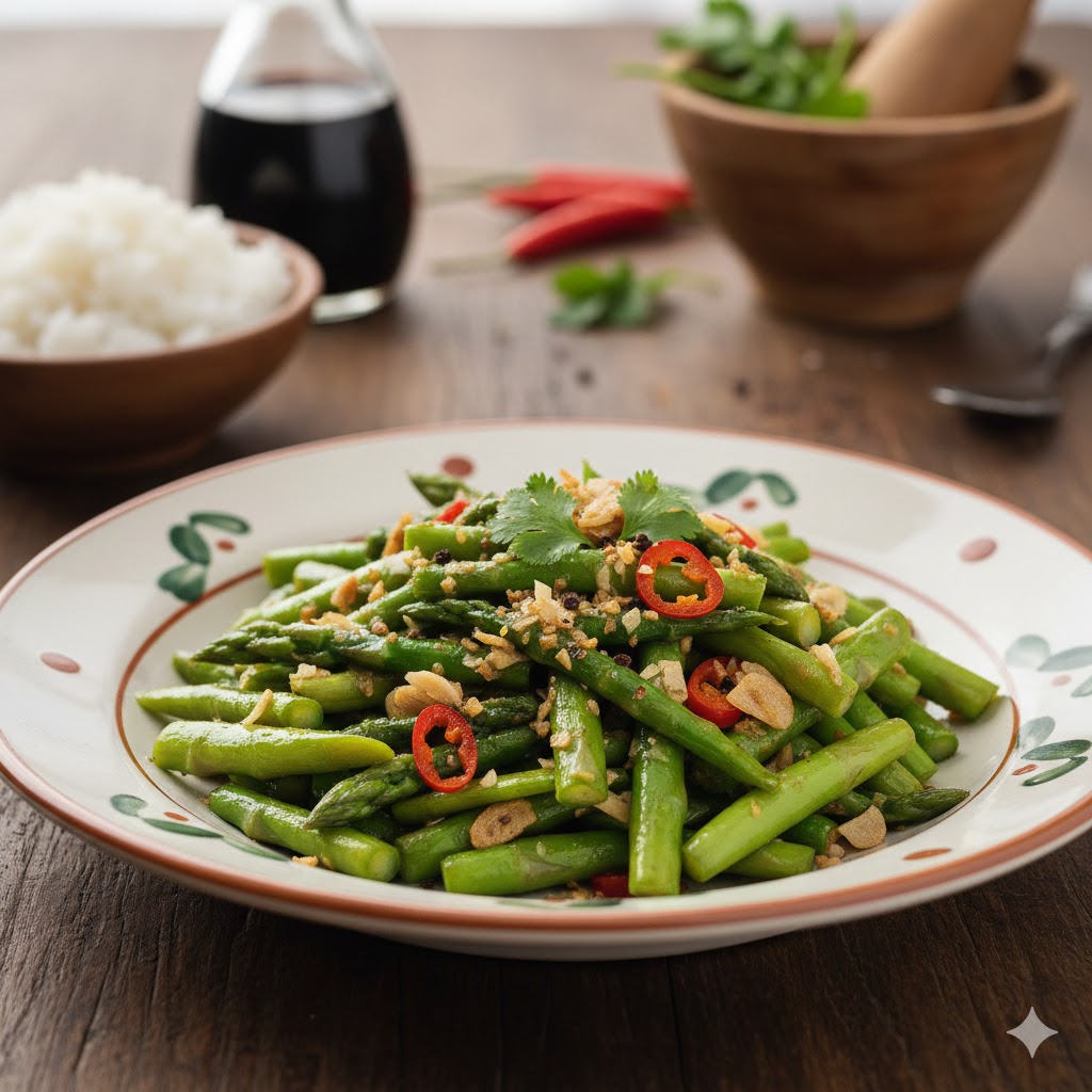 Gebakken Groene Asperges